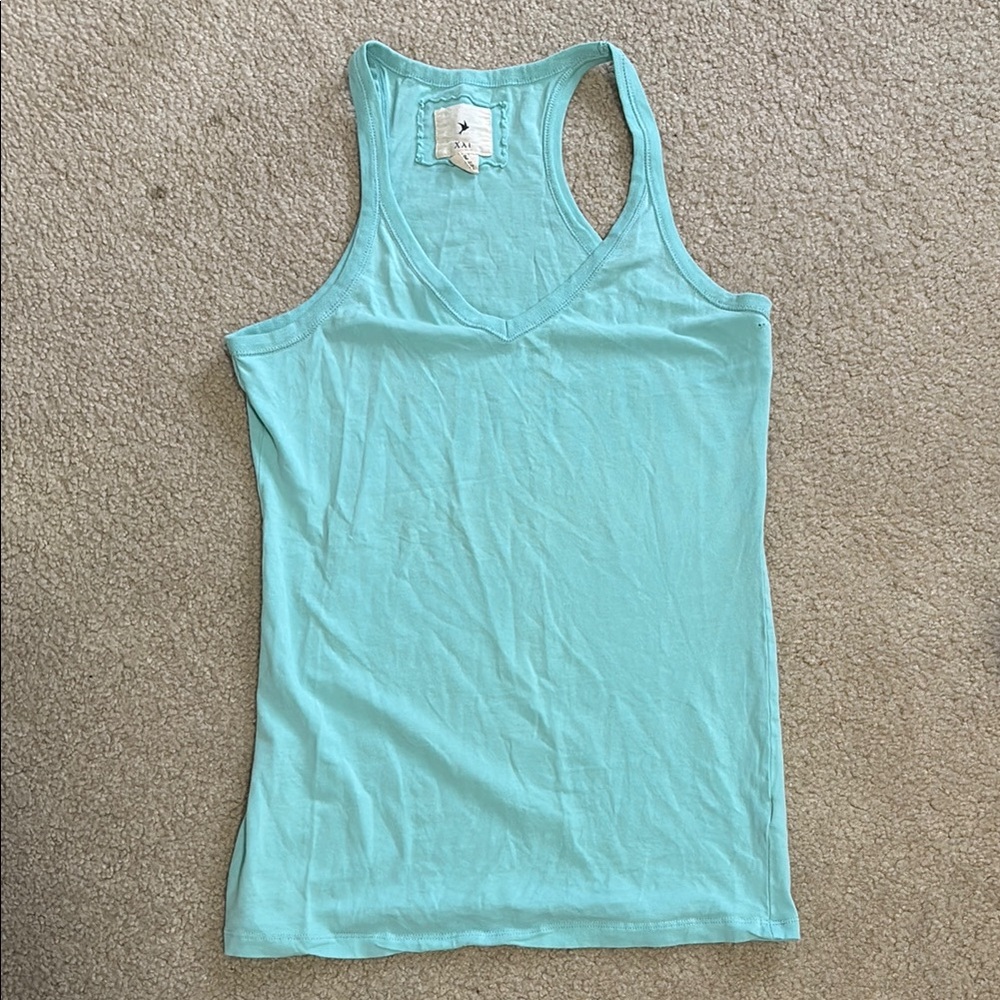 Forever 21 Women's Light Blue Racerback Tank Top, Large, Excellent Condition!